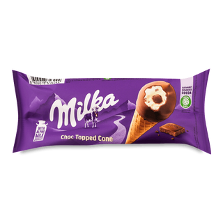 Морозиво Milka в шоколадній глазурі ріжок 69г