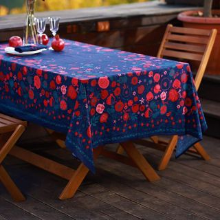 სუფრა "ბროწეულები" - 300x140 ლურჯი