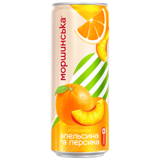 Напій соковмісний Моршинська Лимонада апельсин-персик з/б 0,33л