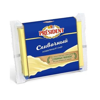 მდნარი ყველი "პრეზიდენტი" ბუტერბროდის ოსტატი ნაღების 40% 150 გრ / 4607037121560