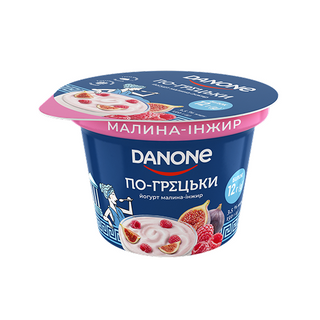 Йогурт Danone по-грецьки малина-інжир 3,5% стакан 150г