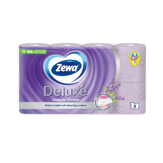 Бумага Туалетная Zewa Deluxe Lavender Dreams 3сл., 8 рул.