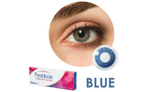ფერადი ერთდღიანი ლინზა FRESHLOOK ONE DAY ლურჯი #1