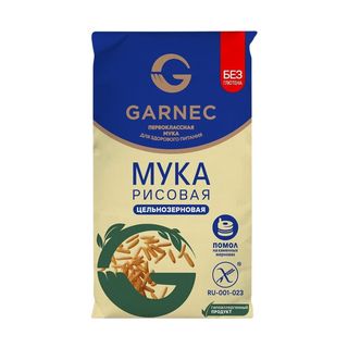 Мука Garnec Рисовая Цельнозерновая Без Глютена 500 Г