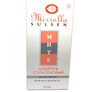 სულსენა - შამპუნი მიტე ქერტლის საწინააღმდეგო 1% 250მლ 620 Sulsenum shampoo mite anti-dandruff 1% 250ml