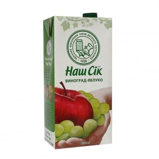 Нектар 1,93л Наш Сік Виноград-Яблуко та Яблуко-Виноград