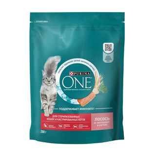 Корм Сухой Purina One Лосось И Пшеница Для Стерилизованных Кошек 200 Г