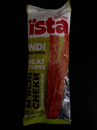 М'ясні снеки з індичкою Meat Stripes INDI, 60 г