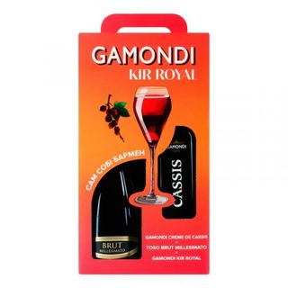 Набір Лікер Gamondi Creme de Cassis 1 л + Ігристе вино Toso Brut Millesimato 0,75 л