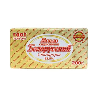 Масло Белорусский Стандарт Сладко-сливочное 82.5% 200 Г