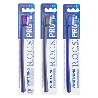 როქსი - კბ/ჯაგრისი PRO Whitening საშუალო 0883 0 R.O.C.S. Toothbrush pro whitening. medium 0883