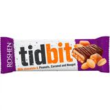 Батончик Roshen TidBit шоколадний з нугою і карамеллю з арахісом 50 г