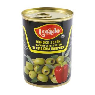 Оливки Lorado зелені з паприкою 280 г
