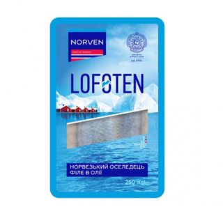 Пресерви 250г Norven Оселедець філе в олії
