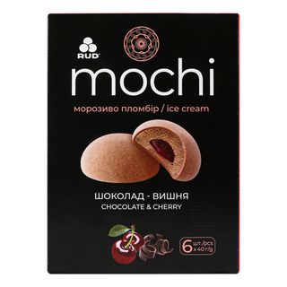 Десерт морозиво Рудь 6х40г mochi шоколад вишня мультипак