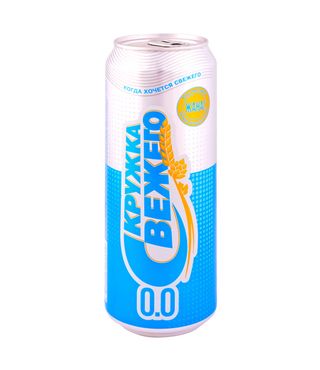 Пиво Кружка Свежего 0.0 Безалкогольное, 0,45Л ж/б