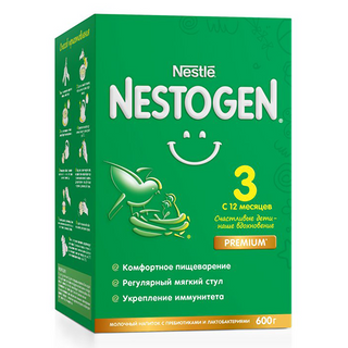 ნესტლე - რძე ნესტოჯენი 3 მიდი /12თვ+/ 600გრ 2179 Nestle Nestojen-3 midi 600g
