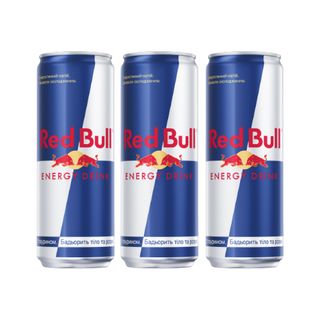Напій Red Bull Енергетичний б/а енерг. середньогаз. 0.35л x3шт