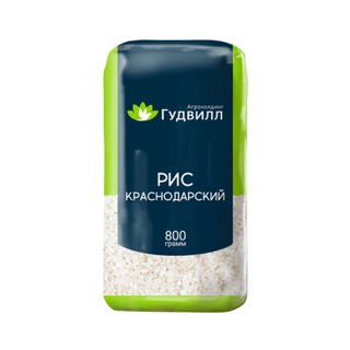 Рис краснодарский шлифованный Гудвилл, 800 гр.