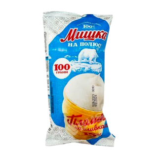Мороженное Пломбир Мишка на полюсе стаканчик 100 гр