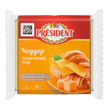 მდნარი  ყველი 40% ბუტერბროდის ოსტატი ჩედარი /პრეზიდენტი/ 150გრ