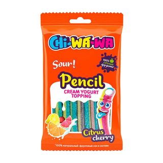Мармелад Chi-wa-wa Карандаш Цитрус Кислый 80 Г