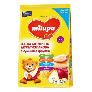 Каша Молочна Milupa Суха Швидкорозчинна Мультизлакова З Сумішшю Фруктів 210 Г
