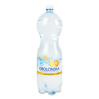 Вода мінеральна «Оболонь» «Оболонська» зі смаком лимона та апельсина сильногазована 2л