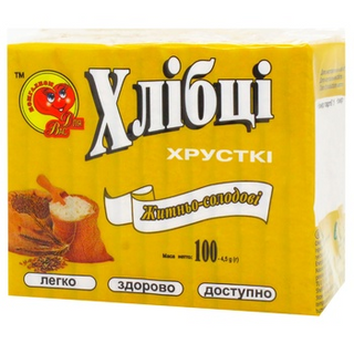 Хлібці Для Вас Житні (солодові) 100г м/у