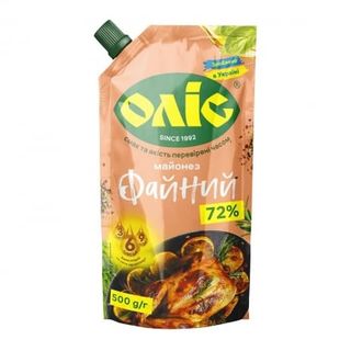 Майонез 500г Оліс Файний 72% д/п