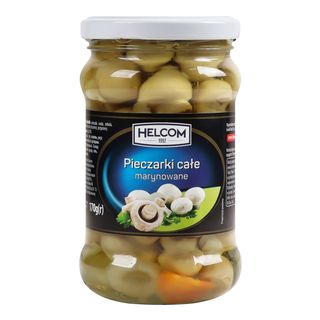 Гриби Helcom Шампіньйони 320 мл мариновані цілі (Польща).