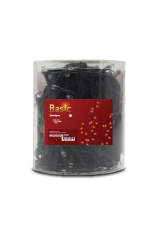 50მ/500LED,თეთრი თბილი განათება,8 ფუნქციით,2.5მ შავი კაბელით