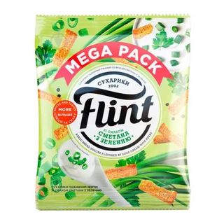 Сухарики Flint Сметана і зелень 100г