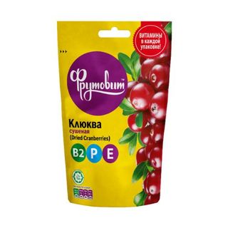 Цукаты Клюква сушеная Фрутовит 100г
