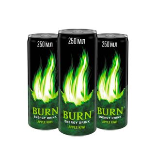 Напій Burn Яблуко та Ківі250мл жерстяна банка x3шт