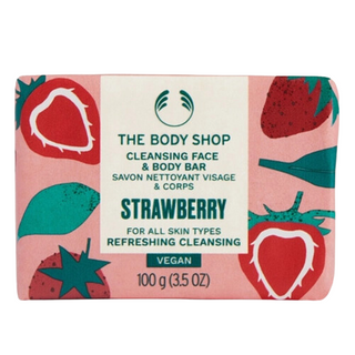 ბოდი შოპი - სახის და სხეულის საპონი მარწყვი 100გრ 25125 CLEANSING FACE AND BODY BAR STRAWBERRY 100G 25125