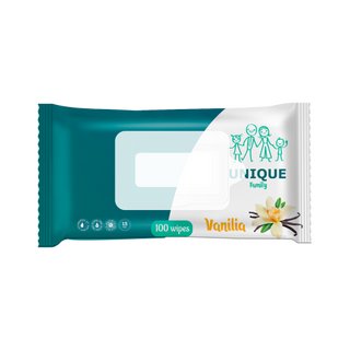 Խոնավ անձեռոցիկներ «Յունիք» վանիլ 15հտ