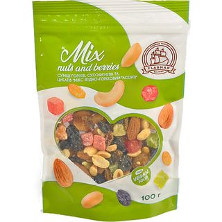 Мікс ягідно-горіховий Флагман 100г асорті