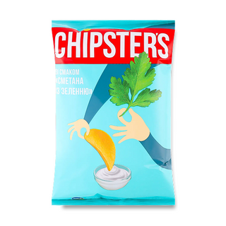 Чипси картопляні Chipster's Сметана із зеленню 100г