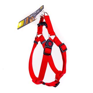 Шлея HARLEM X 2.0 * 53-77 см, нейлон, червона