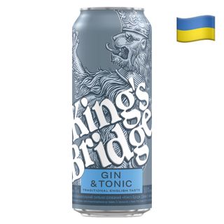 Напій Слаб/Алког Cильногаз. King`s Bridge Джин з тоніком" 0,5 л