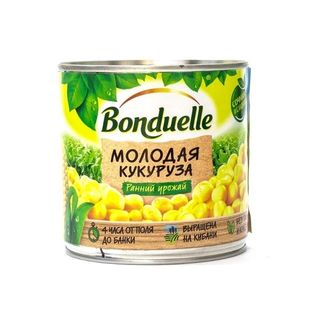 КУКУРУЗА КОНСЕРВИРОВАННАЯ BONDUELLE МОЛОДАЯ Ж/Б 425МЛ