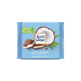 RITTER SPORT რძიანი შოკოლადი ქოქოსით 100გრ/4000417298003