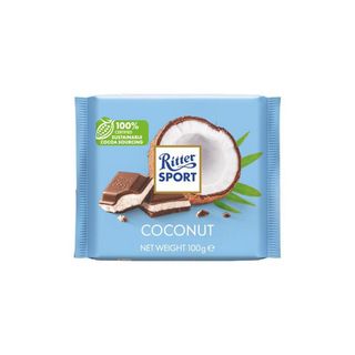 RITTER SPORT რძიანი შოკოლადი ქოქოსით 100გრ/4000417298003