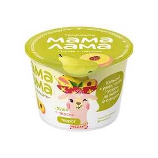 Мама Лама творог персик-груша 3,8% 100гр