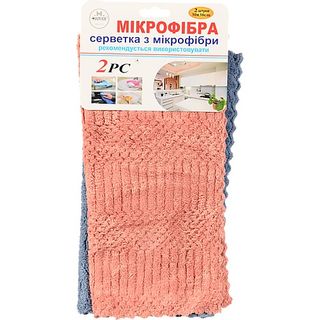 Набір серветок із мікрофібри 30*30см, 2 шт., тип 6