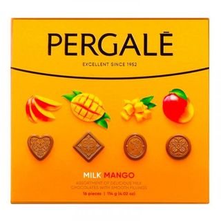 Цукерки PERGALE 114 г манго начинка в молочному шок. (Литва) И628