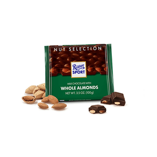 RITTER SPORT შოკოლადი მთლიანი ნუშით 100 გრ/4000417703002