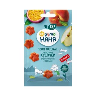 ФРУКТ.КУСОЧКИ ФРУТОНЯНЯ 15ГР ЯБЛОКО/ПЕРСИК/МАРАКУЙ, ШК: 4600338010700