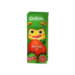 Сік 200 мл Galicia яблучний неосвітлений пастеризований 